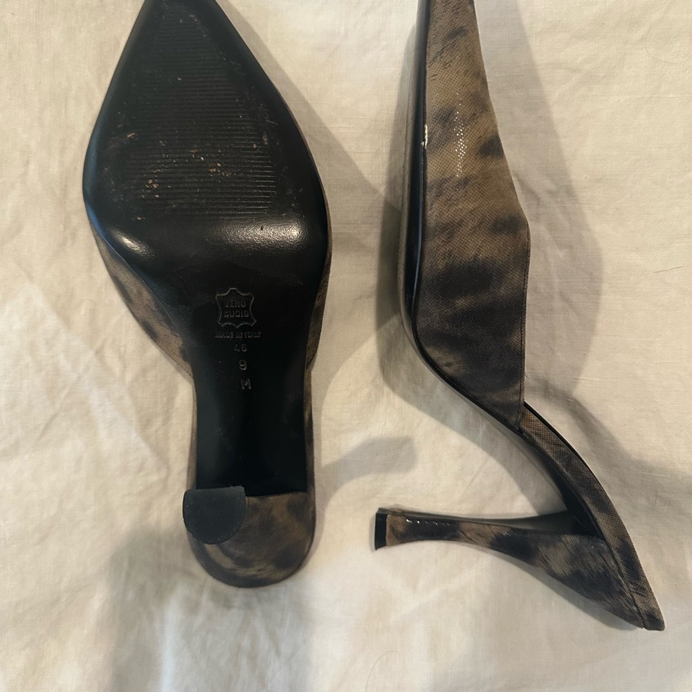 Via Spiga Brown Patterned Heels